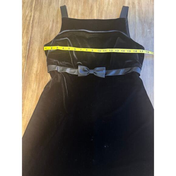 Vintage 90's Shelli Segal Velvet Black Dress Regency Dark Coquette Goth SIZE 12 - Picture 6 of 6